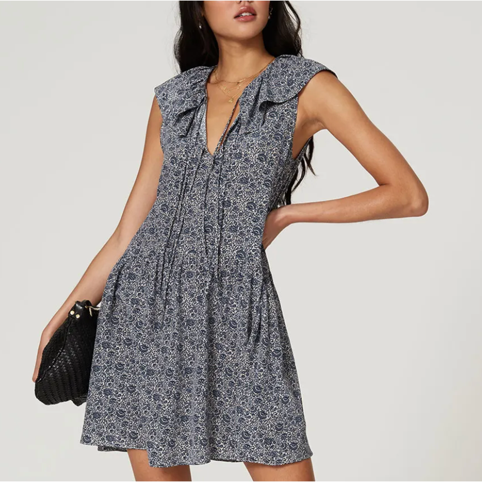 Rebecca Taylor Silk Floral Mini Slip Dress Medium Drop Waist Day Designer $300